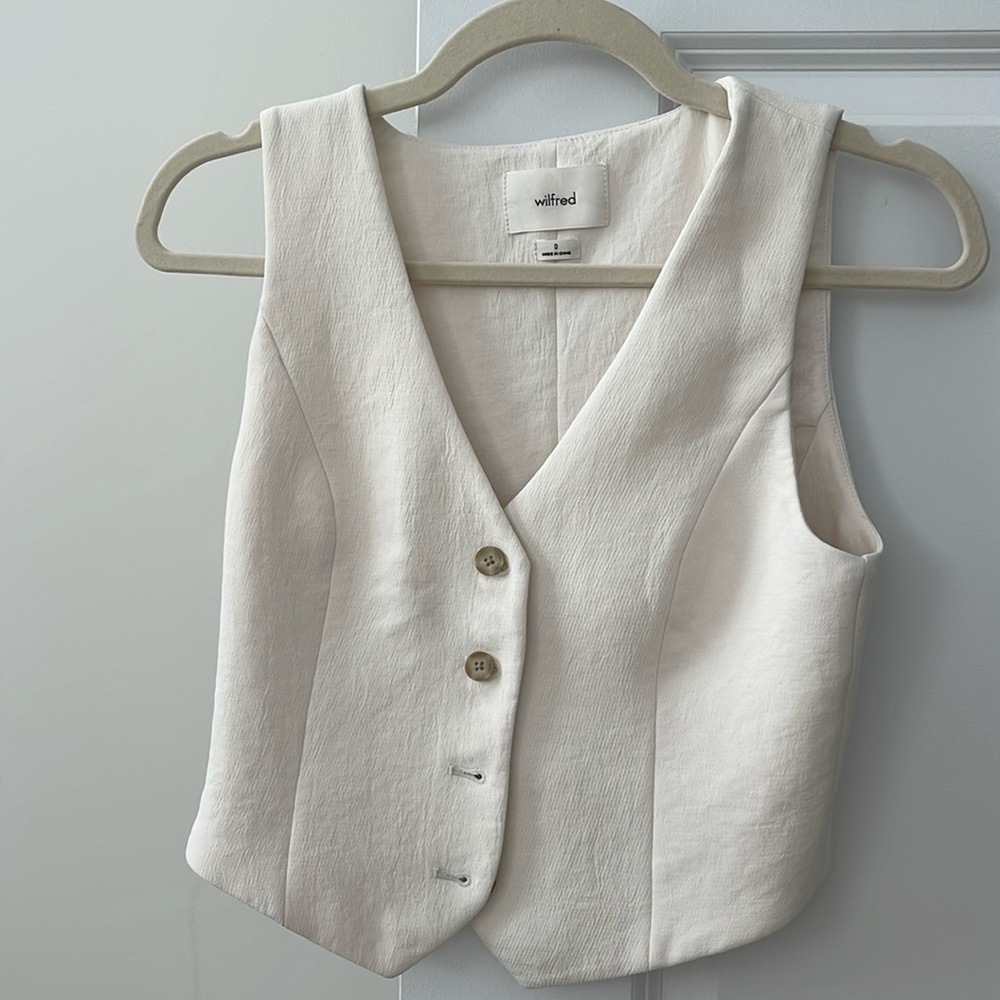 Aritzia Wilfed Stucco Vest, size 0